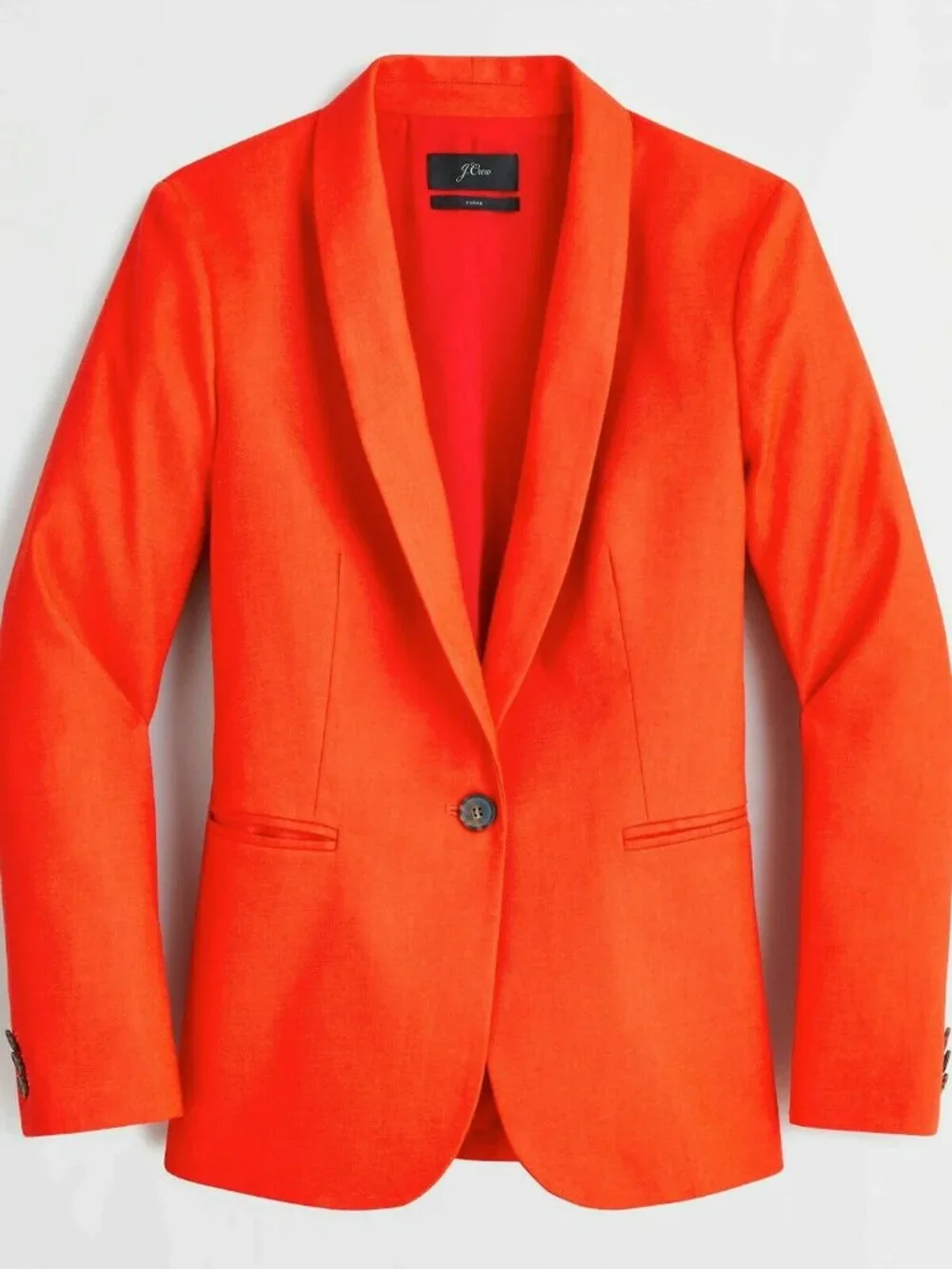 NWT J.Crew Parke Blazer in Brilliant Sunset Stretch Linen Single Button Jacket 0